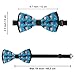 WUXEKZO Men's Boys Fashion Axolotls Hearts And Bubbles Teal Green Pre-Tied Bow Ties, Adjustable Neck Band Creative Bow Ties for Holiday Party, New Year, Suit