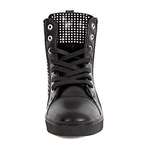 Alexandra Collection Womens Rhinestone Shoes High Top Dance Sneakers3