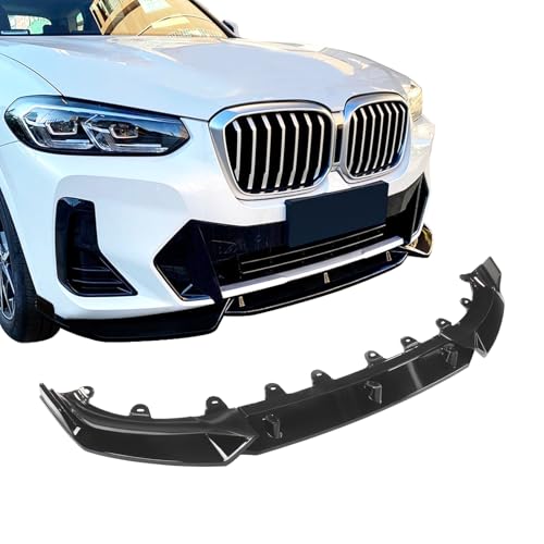OSNLEW Front Lip Compatible with BMW 2022-2024 X3 G01 X4 G02 IX3 20d 30i 30d M40i M40d, ABS Gloss Black Bumper Air Splitter, Front Bumper Lip Spoiler Protector