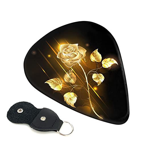Ensemble de 6 médiators de guitare Gold Rose pour guitare acoustique, guitare électrique, basse, ukulélé – fin, moyen et… - Les Beatles, Paul McCartney, John Lennon, RIngo Starr, George Harrison Ensemble de 6 médiators de guitare Gold Rose pour guitare acoustique, guitare électrique, basse, ukulélé - fin, moyen et…