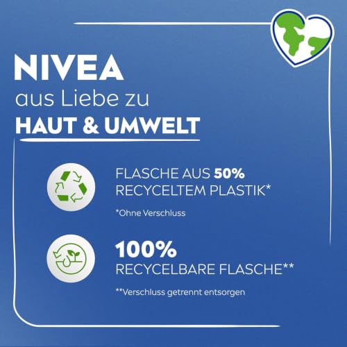 NIVEA Reichhaltige Body Milk, intensiv pflegende Körpercreme mit purem Hyaluron, Mandelöl und Tiefenpflege Serum, Lotion für trockene Haut (625 ml)