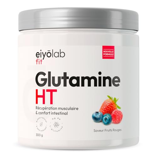 Glutamine HT | Poudre 100% Pure de L-Glutamine | 300 g | Récupération Musculaire et Santé Intestinale | 30 Portions de 10g | Acide Aminé Vegan et Sans Excipients | Goût Fruits Rouges | Eiyolab Glutamine HT | Poudre 100% Pure de L-Glutamine | 300 g | Récupération Musculaire et Santé Intestinale | 30 Portions de 10g | Acide Aminé Vegan et Sans Excipients | Goût Fruits Rouges | Eiyolab