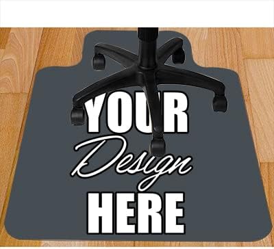 Customized Gaming Chair Mat, Custom Office Chair Mats, Add Your Image/Text/Logo, for Office Home Multi-Purpose Chair Carpet Computer Desk Mat Rolling Chairs Mat, 36" X 48", Dark-Heather