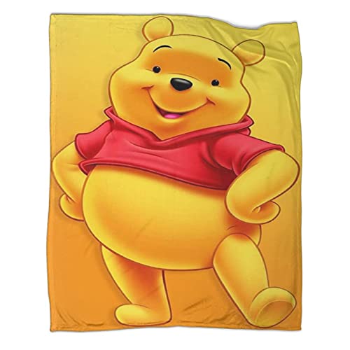 Winnie The Pooh Manta 3D De Personajes De Anime Manta De Vellón Suave Manta De Franela Caliente para La Cama, Sofá Caliente Fluffy 50x60inch(127x152cm) Cover