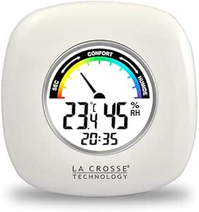 La Crosse Technology - WS7002 Petit Thermomètre D'intérieur - Blanc