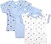 BIG OSHI Baby 3 Pack Lap Shoulder Crewneck Undershirt T-Shirts - PLK-803 - Blue, 3-6 Months