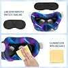 Silicone Cover Set Compatible with Meta Quest 3S Accessories, VR Protector Face Cover, Controller Grips, Front Shell Headset & Lens Protective C-Over for Oculus/Meta Quest 3s Accessories(Aurora Blue)