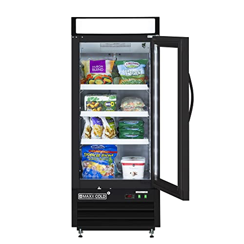Maxx Cold Mxm1-12Fbhc 25-Inch-Wide Glass Door Merchandiser Freezer, Free Standing With 12 Cu. Ft. Storage - Black #TOP6