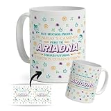 DEREGALOOS Taza Personalizada con nombre para Profesores. Tazas de Desayuno personalizada Profesores. Regalo Original para Profes. Regalos Profes Navidad. Regalo fin de curso.Forjas futuros.