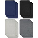 12 Pièces Patch Thermocollant, Écusson Thermocollant Vêtement en Coton, Patch Tissu Thermocollant pour Réparation Pantalon, Genoux Enfant, Veste, Sac, Couture Facile au Fer à Repasser