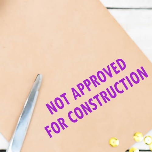 Tampon caoutchouc Not Approved For Construction marquage plan - 2