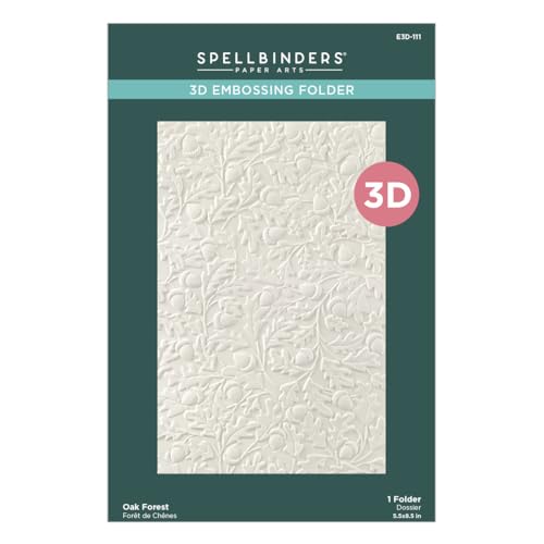Spellbinders E3D-111 Oak Forest 3D Embossing Folder from The Falling Leaves Collection