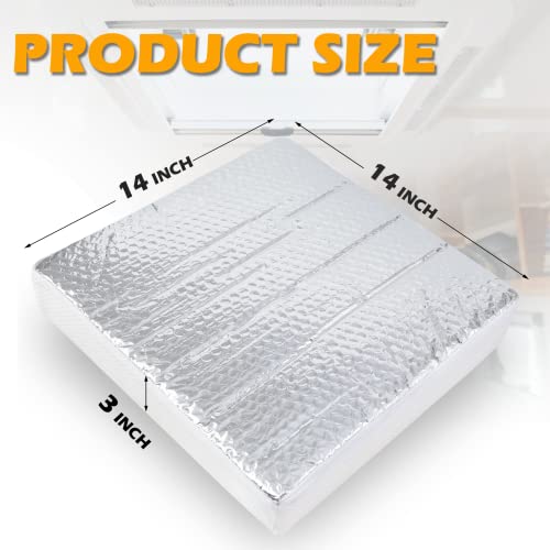 Sikadeer Rv Vent Insulator 14″X14″X3″, 2 Piece Universal Rv Skylight Cover With Reflective Surface, Skylight Shade Energy Savings Sunroof Fits For 14 Inch X 14 Inch Rv/Camper Vents #TOP4