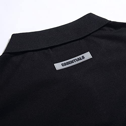 Medo de God Essentials Letter T-shirt Camisa, Nevoeiro Homens e Mulheres Casal Lapela Mangas Curtas