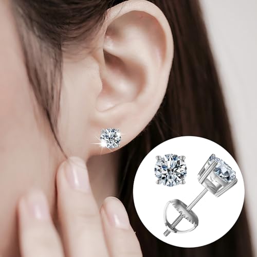 Studs 8mm de laboratoire sans irritation en argent - 7
