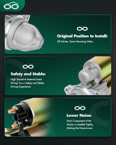 Image of SCITOO Motor Starter for 6947 SR8647X Starters Fit for Buick for LaCrosse 2010-2011, for Chevrolet for Cobalt 2008-2010, for Chevrolet for Equinox 2010-2011, for Chevrolet for HHR 2008-2011