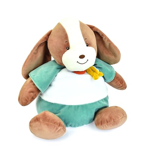 Baby Nat - BABY NAT' - Range-Pyjama Lucien le Chien 40 cm - Peluche Naissance Mixte Bébé Fille Garçon - Premier Range Pyjama et Décoration Chambre Bébé - Compagnon Doux et Pratique - Idée Cadeau Baptême - BN6029
