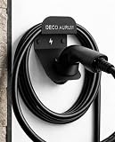 DECO AURUM NEXA Supporto Cavo di Ricarica EV da Parete in Acciaio | Porta Connettore Wallbox Universale | Made in Italy