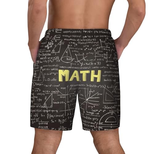 School Mathshort Swim Trunks with Waist Rope and Two Side Pockets Beach Shorts Bathing Suits for Men4
