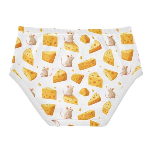 Girls Underwear Soft Cotton Cheese Mice Kids Panties in Sizes 2/3t, 4t, 5t, 6 and 82