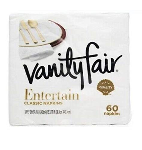 Serviettes en papier Vanity Fair Impressions 3 plis au toucher tissu premium x60