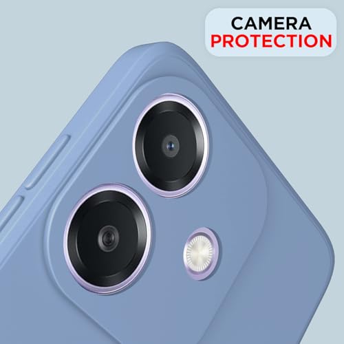 Image of Outlouders Back Cover for Oppo A3x 5G / A3x 4G / A3 5G | Camera Protection | Durable Soft Matte Silicone Bumper Case (Aqua Blue)