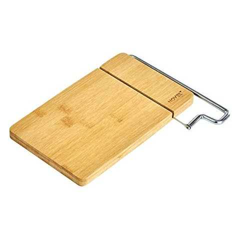 Tabla para servir queso de bambú con cortador de acero inoxidable Cover