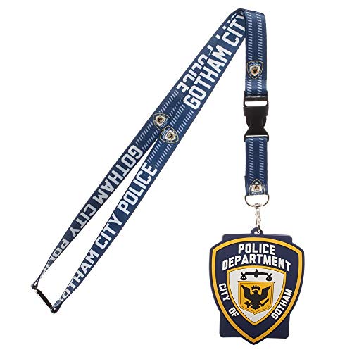 Batman Gotham Police Department Lanyard Keychain, Blue, One Size