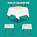 FURNLIK EVENTSDECO Square Tablecloth White Polyester Table Cloth 200 GSM 52x52 Table Cloths for Banquet Wedding Buffet Dining and Party