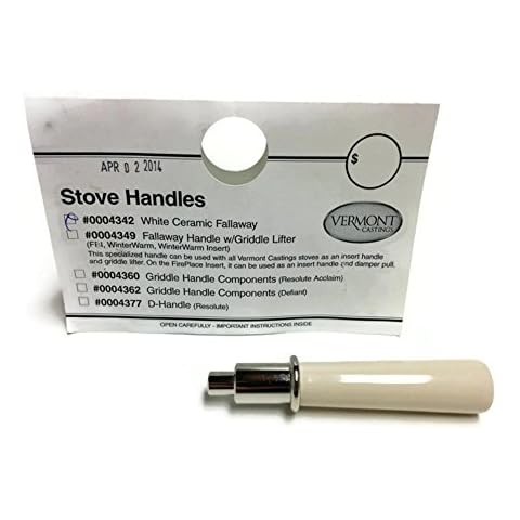 Vermont Castings Ceramic Fallaway Handle Assembly (White with Nickel Nub) 0004342 Cover