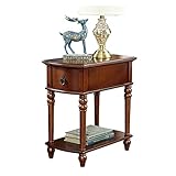 【Materiales de durabilidad】 Esta mesa lateral de madera estaba hecha a partir de madera maciza, que se puede aguantar maravillosamente durante años.