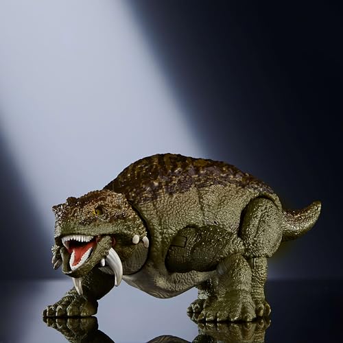 Image of Mattel Jurassic World Hammond Collection Dinosaur Action Figure Scutosaurus, Premium Design with Glass Eyes & 14 Points Articulation