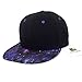 PrettyLife Unisex Galaxy Brim Snapback Flat Bill Hat Adjustable Hip Hop Trucker Cap
