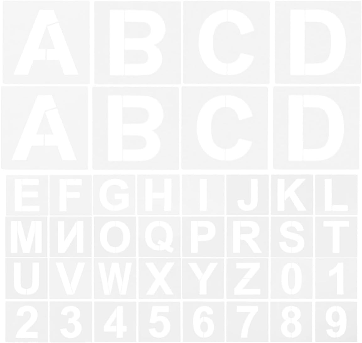 72pcs Reusable Letter and Number Stencil Kit for Spray Painting, 3