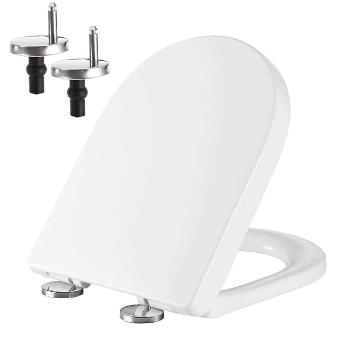 Buy Mass Dynamic White Toilet Seat, Antislam Soft Close Toilet Seat