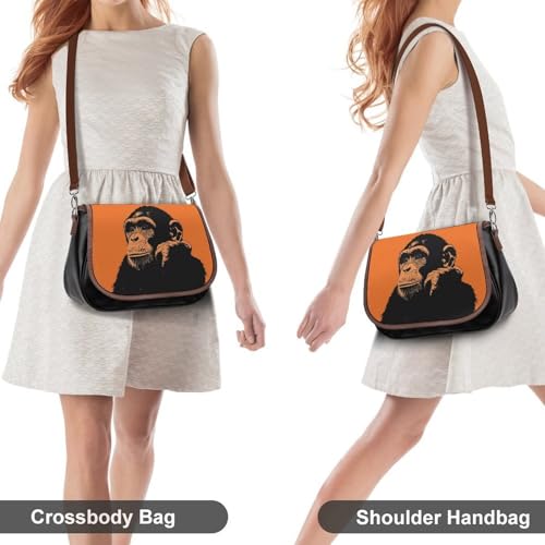 Chimpanzees Monkeys Chimps Apes Shoulder Bags for Women Tote Handbag Clutch Purse Messenger Bag4