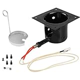 Heavy Duty Steel Porcelain-Enameled Fire Burn Pot and Hot Rod Ignitor Kit Replacement Parts for Traeger & Pit Boss Wood Pellet Grill ,Also Fit For Pellet Pro & Z Grills Wood Pellet Grill Smoker