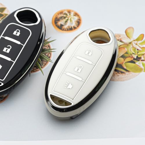 Image of Key Fob Cover Fit for Nissan Altima Rogue Sentra Pathfinder Frontier Maxima Titan Armada Versa Smart Key