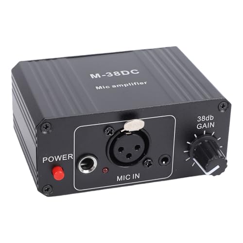 Generic �}�C�N�v���A���v�A38dB �����\�ȃQ�C���AXLR 3.5mm 6.35mm �o�́ASM7B 55SH �Ȃǂ̃_�C�i�~�b�N�R���f���T�[�}�C�N�p�A�X�^�W�I���R�[�f�B���O���C�u�X�g���[�~���O�p