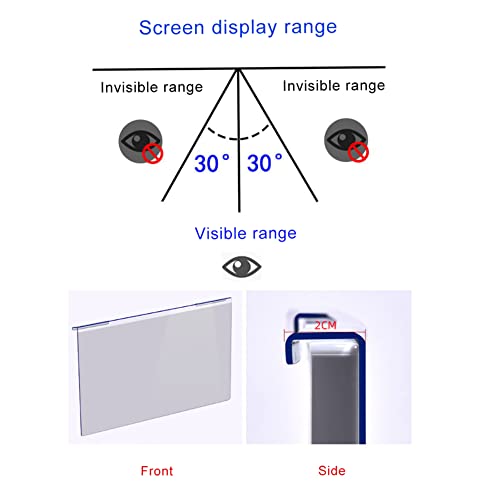 Filtro de pantalla de privacidad para computadora de 32 pulgadas y protector de luz azul colgante 8