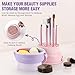 Makeup Brush Cleaner Mat 3 in 1 Silicone Makeup Brush Cleaner Bowl Cosmetic Brushes Cleaning Tool Organizer for Storage and Air Drying (Pink)