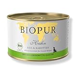 Bio Hundefutter Huhn, Reis & Karotten für Hunde-Welpen 12x400g Premium Nassfutter