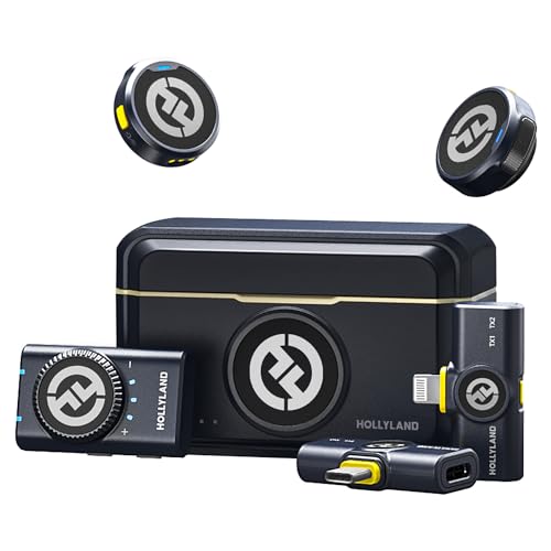 Hollyland Lark M2 Microfone de Lapela sem Fio(2TX+3RX), Transmiss...
