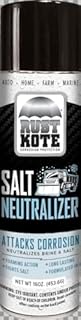 RustKote Salt Neutralizer Aerosol can, Attacks Corrosion, Neutralizes Road Salt, Foaming Action. Use on Cars, Floor Mats, Salt Stains