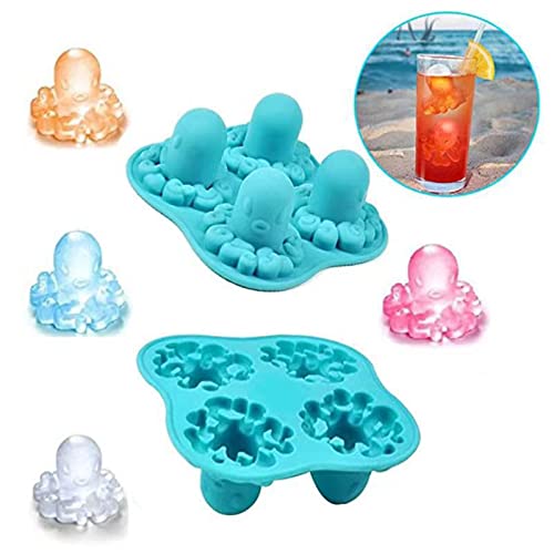 Molde de silicona para hielo forma de pulpo miniatura 5