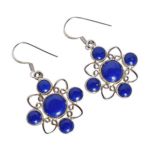 Bijoux Lapis Lazuli véritable et argent massif au design d'art