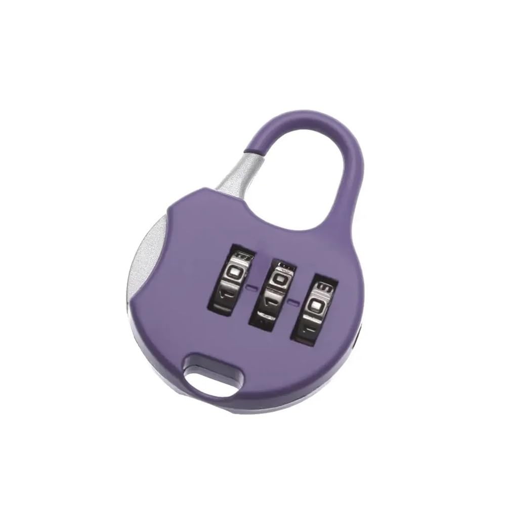 Gnyvzxplq A-Purple Suitcase Locks, 3-Digit Combination Password Padlock For Luggage, Multicolor(A-Purple)