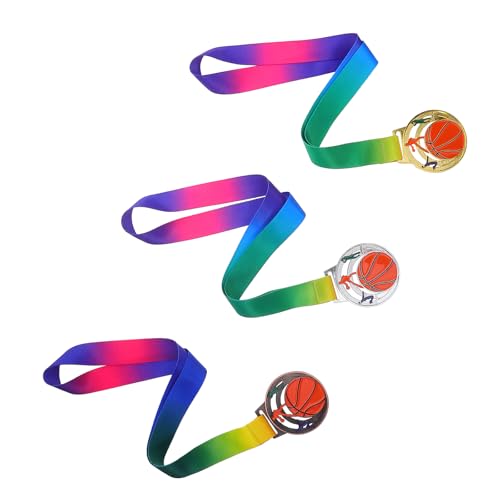 Medallas de metal infantiles de baloncesto, set de 3 piezas para premios y ganadores de ligas