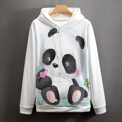 Hoodie oiseau panda UMENG pull col capuche unisexe taille S - 4