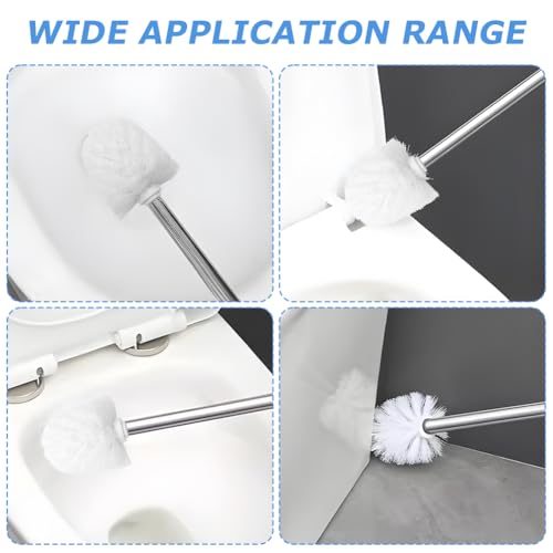 Image of 2pcs Toilet Brush Replacement Head, Plastic Replacement Toilet Bowl Brush Head, Toilet Brush Replacement, Toilet Bowl Brush Head Replacement Bathroom Cleaning Tool